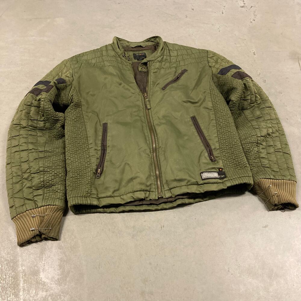 vintage y2k energie euro industrial motorcycle jacket